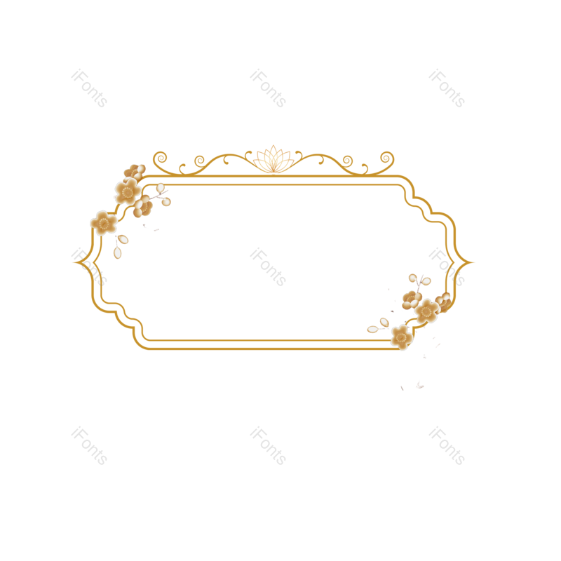 边框图片,金属元素,梅花PNG,方框免抠素材